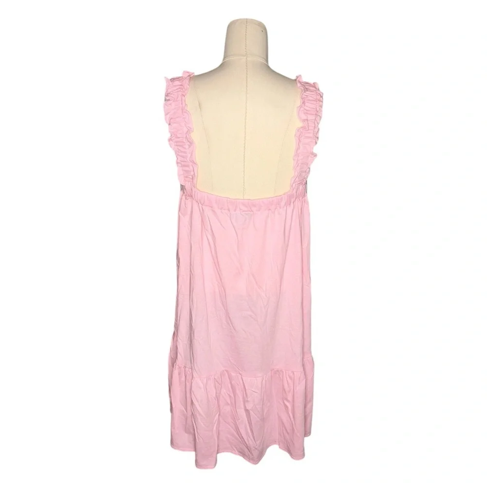 J. Crew Pink Ruffle Sleeveless Dress